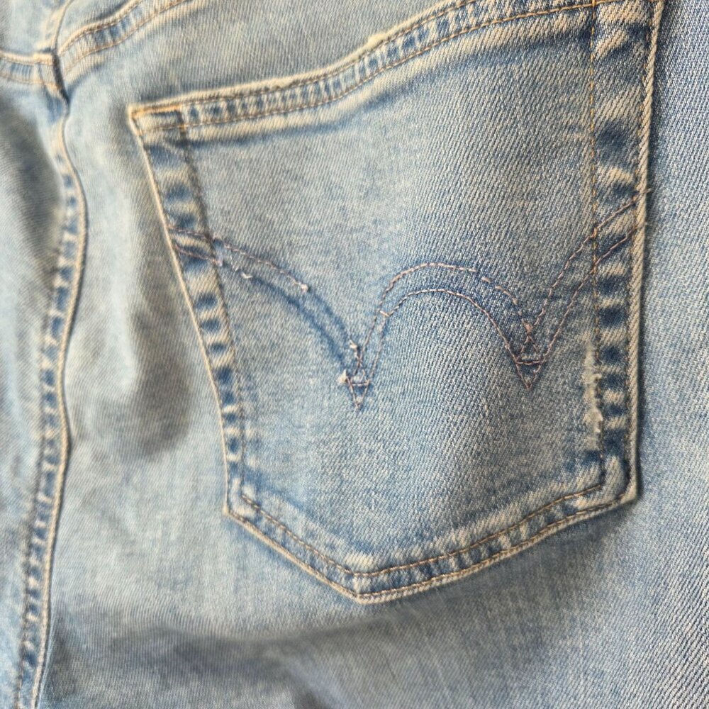Edwin Bree High Rise Straight Leg Jeans In Reverie 29 - Picture 6 of 8